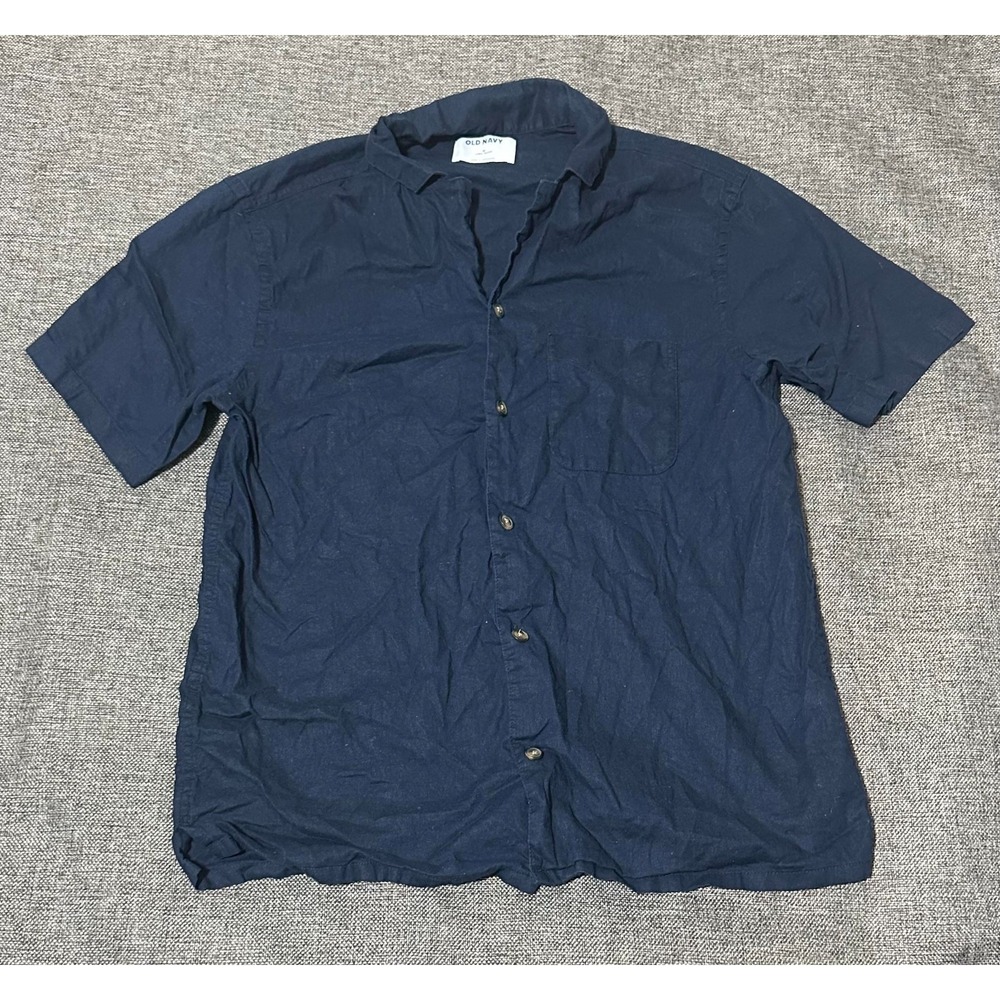 Old Navy Men's M Navy Blue Short Sleeve Shirt